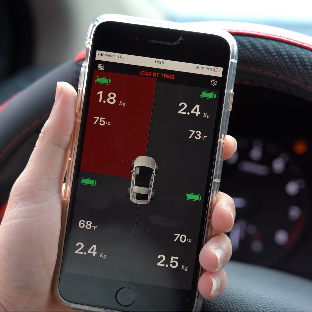 Cảm biến áp suất lốp ICAR Ellisafe I3 - Image 2