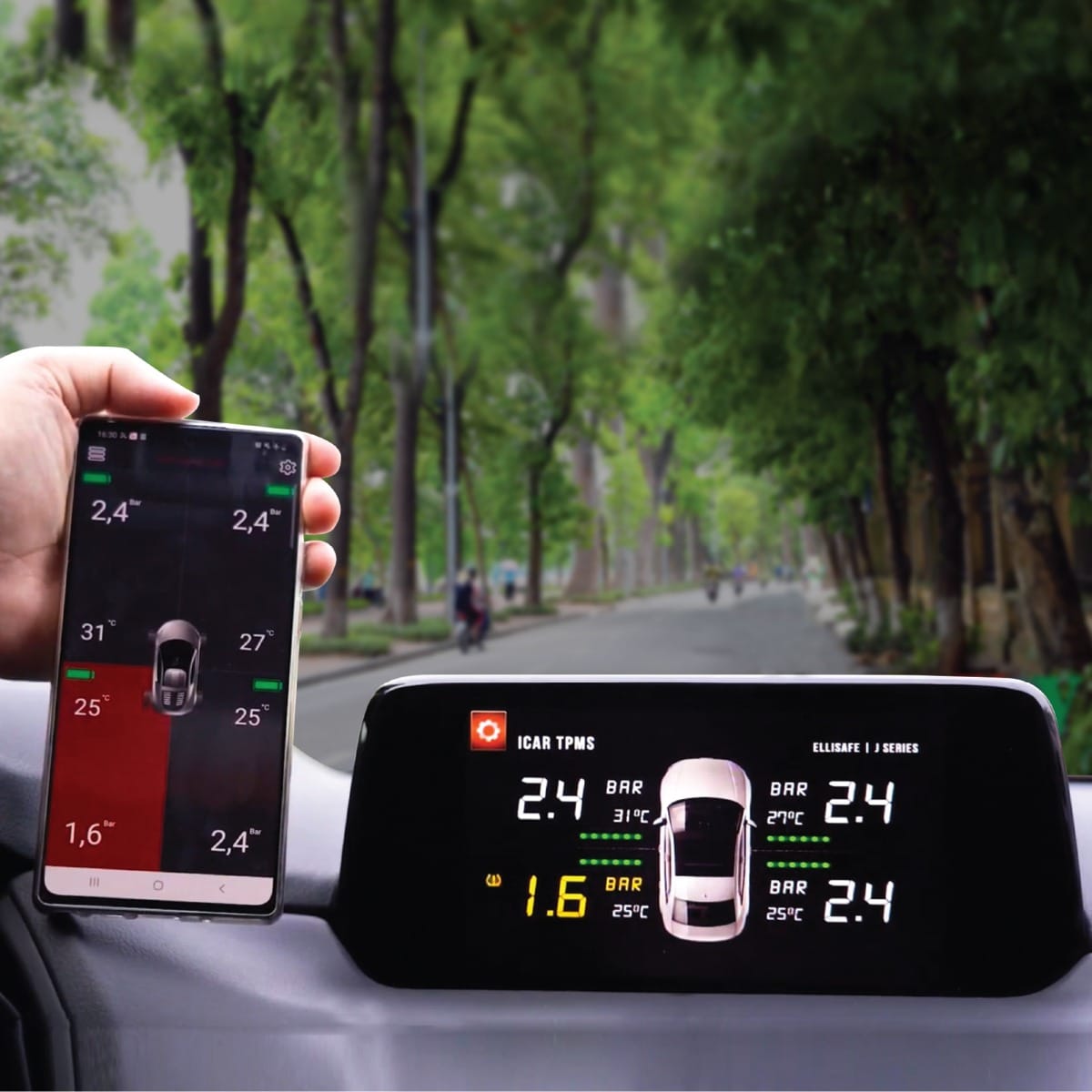 Cảm biến áp suất lốp ICAR Ellisafe J3 - Ảnh 2