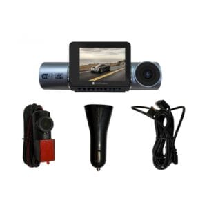 High-resolution dashboard camera for vehicle safety and recording.