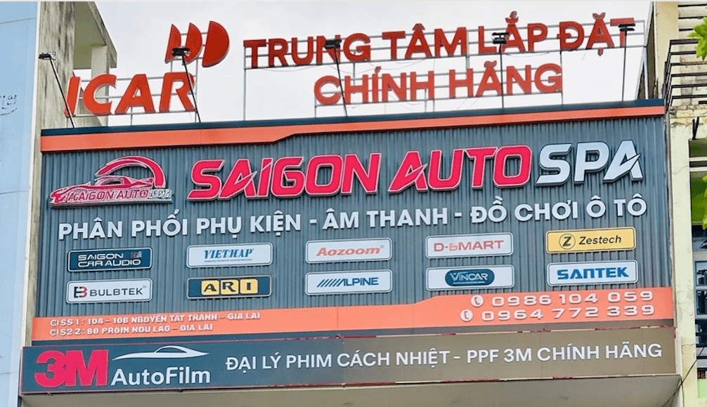 Saigon Auto Spa là đại lý ủy quyền dán phim cách nhiệt 3M chính hãng tại Gia Lai, cung cấp giải pháp chống nóng vượt trội và bảo vệ nội thất xe hơi chuyên nghiệp.